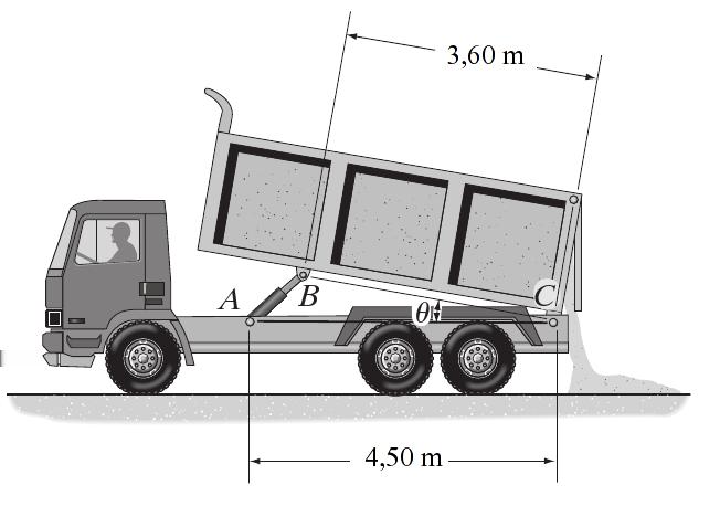 No instante em que θ = 30,0, a manivela AB gira com uma velocidade angular e aceleração angular de ω = 10,0 rad/s e α = 2,00 rad/s 2, respectivamente.