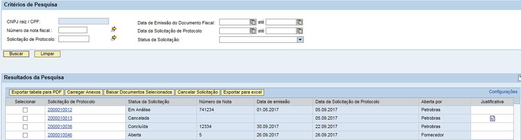 V. Verificar o status da Carga Para inserir arquivos na solicitação de Protocolo, siga as orientações a seguir: 1.