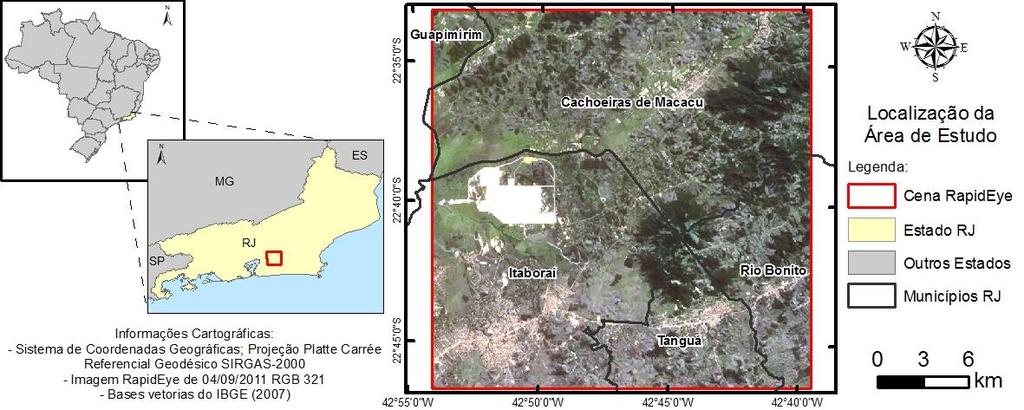 que pode ser em uma integração entre o sensoriamento remoto e um Sistema de Informações Geográficas (Lu et al., 2004).