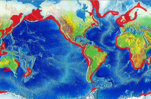 devido à interação atmosfera oceano induzida pelos padrões de circulação atmosférica global e pelo efeito de Coriolis (SOARES-GOMES E FIGUEIREDO, 2002).