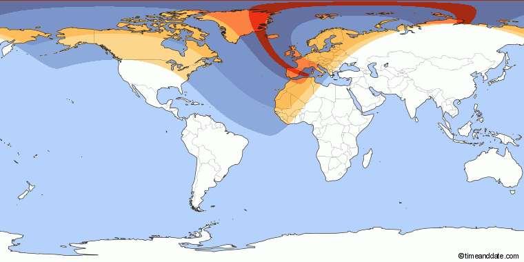 Próximo eclipse solar na Ibéria