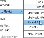 Para seleccionar várias músicas, premido enquanto clica nas músicas.