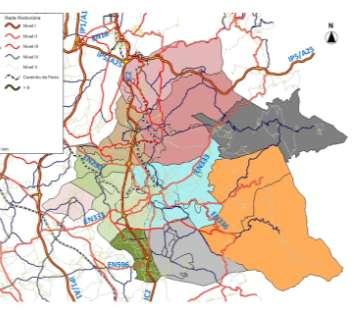 Transporte Individual Rede Rodoviária As ligações de Águeda à rede nacional fundamental (IP1/A1 e IP5/A25) são pouco diretas A rede viária do concelho apresenta condições de