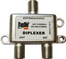 VHF / UHF; Caixa metálica em Antimônio com  Divisor de 4 saídas; Utilizado com antenas convencionais VHF /