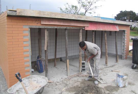 25. Construção de lixeira para descarte de resíduos comuns.