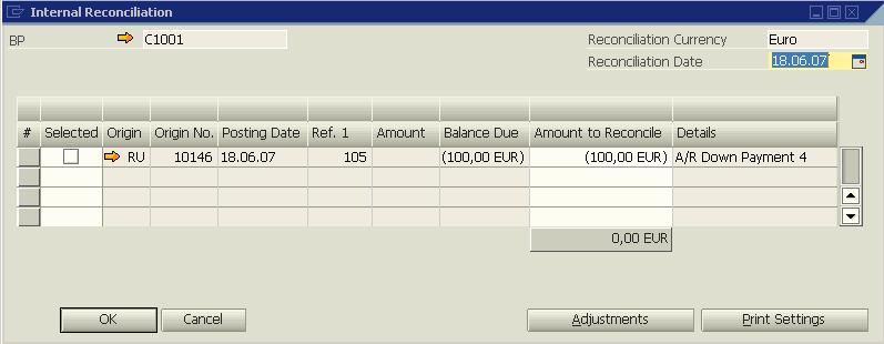 Quando foi reconciliado com o lançamento no diário nº 10128 Durante a actualização para o SAP Business One 2007 A: O sistema identifica que o recebimento nº 106 foi aplicado duas vezes.