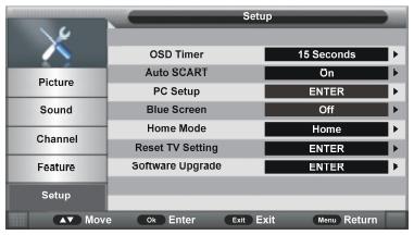 USB. 5. Configurar 5.1 Temporizador OSD - Premir o botão de navegação OK ou DIREITA para entrar no submenu e premir o botão de navegação PARA CIMA/PARA BAIXO para selecionar a opção preferida.