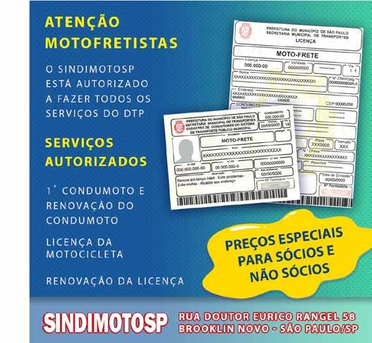 br Prefeitura de São Paulo - Mobilidade e Transporte e SindimotoSP firmam parceria para incentivar a regulamentação do setor de Moto Frete na capital Página 2 Os objetivos estabelecidos foram: criar