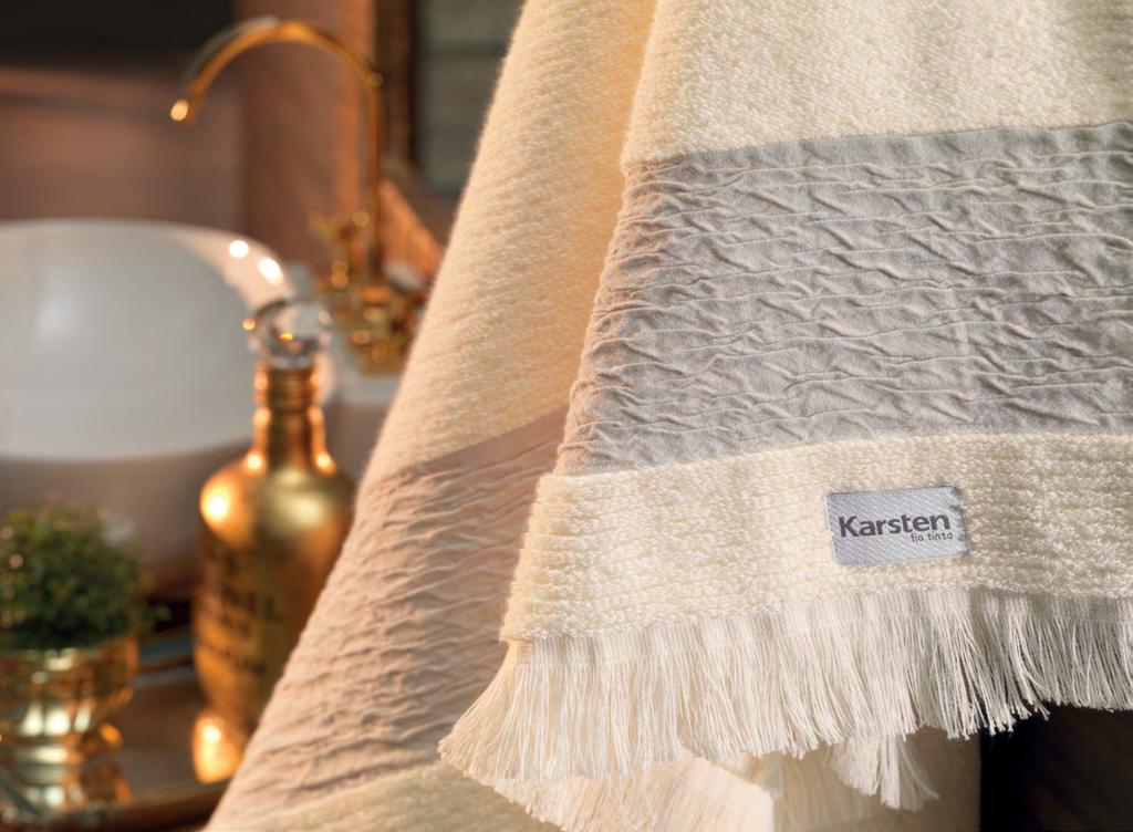 ELEGANCE A sensação reconfortante do banho ganha um novo sentido com a linha de toalhas de Banho Elegance.