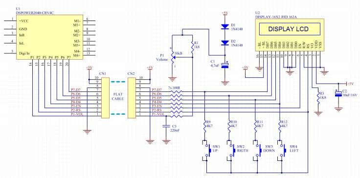 O módulo DSPower-2040-CRV4C possibilita o acionamento de pontes Full Bridge com freqüências de modulação de 192Khz ou 384Khz. Interface com o usuário: Pinos 14 a 20 : P1 a P7.