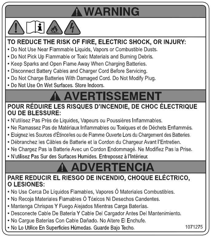 Português PT - Desloque-se lentamente em superfícies escorregadias. - Não opere a máquina em declives maiores do que 2%. - Não utilize a máquina para transportar pessoas ou objetos.