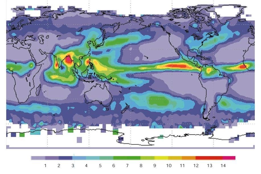 GPCP Global precipitation Climatology Project Average January GPCP