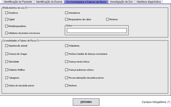 6. Na tela Identificação do exame é possível informar os dados do solicitante.