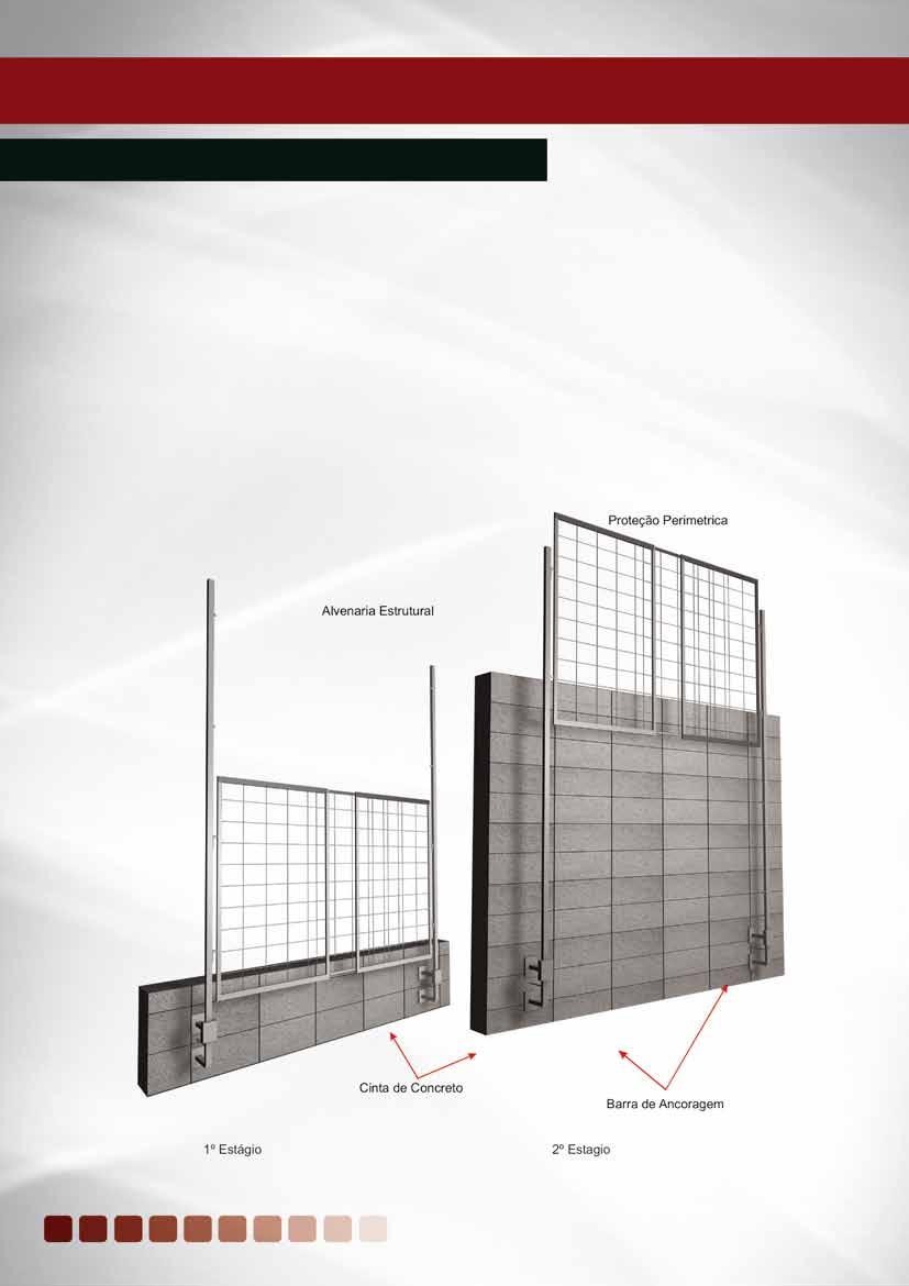 Produtos Proteção Perimétrica de Alvenaria Estrutural Os sistemas de proteções perimétricas oferecem segurança eficiente contra quedas acidentais de equipamentos e principalmente de funcionários que