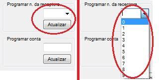 Figura 6 programação do número da receptora.