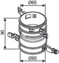 500mm de tubo simples DN60 Tampa DN 100mm Kit Básico de ligação à chaminé composto por: Adaptador para 60/100 c/ toma de análise Curva c/