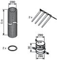 Barras Kit Básico de tubagem flexível diâmetro 80 composto por: 12 metros de tubo flexível 4 espaçadores Terminal com respetiva ligação