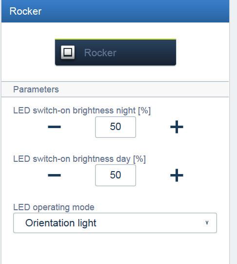 [1] Modificação do nome [2] Ligar o sensor com o botão [3] Ajuste da luminosidade de ligação LED noite/dia em % através dos botões -/+: Através deste parâmetro, é possível determinar a intensidade de