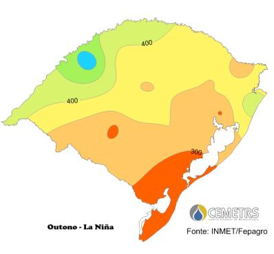 (jun-jul-ago) e primavera (set-out-nov), durante a ocorrência de eventos El Niño, La Niña e