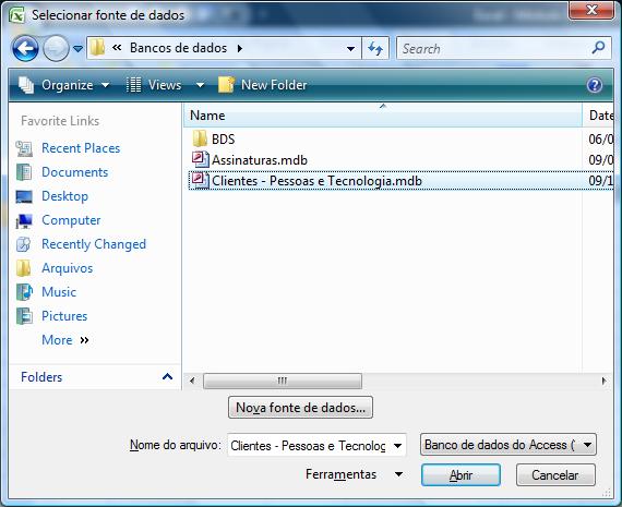 Vamos extrair dados de um arquivo Access, um dos mais usados. 1.