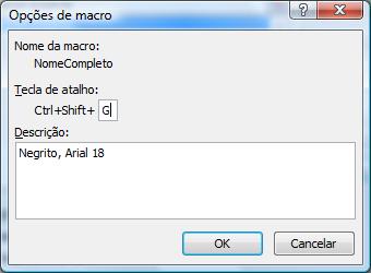 Tecla de atalho de macro Se você precisa executar uma macro várias vezes, é melhor associá-la a uma tecla de atalho. 1. Na guia Exibição, clique no botão Macros e escolha Exibir Macros. 2.