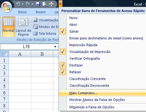 Atribuindo macros a um botão no menu Você pode incluir uma macro na Barra de Acesso Rápido do Excel. 1.