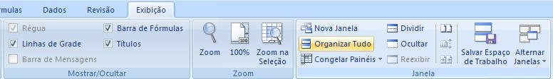 Trabalhando com várias janelas No Excel, você pode trabalhar com vários arquivos em várias janelas. 1. Abra duas planilhas do Excel. 2.