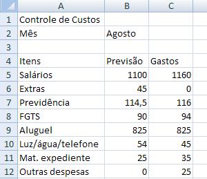 DICA Já que as duas planilhas têm a mesma estrutura, aproveite e utilize o recurso de Grupo de