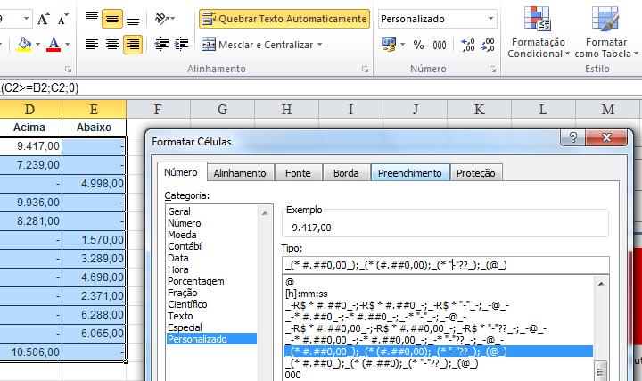 Na guia Layout, clique no botão Legenda e escolha Mostrar Legenda Abaixo. 16. Mude a cor da linha de metas para preto. Falta ainda um último problema de formatação, agora nas células.