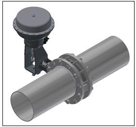 através de Posicionador Eletropneumático ou válvula solenóide para controle ON-OFF.