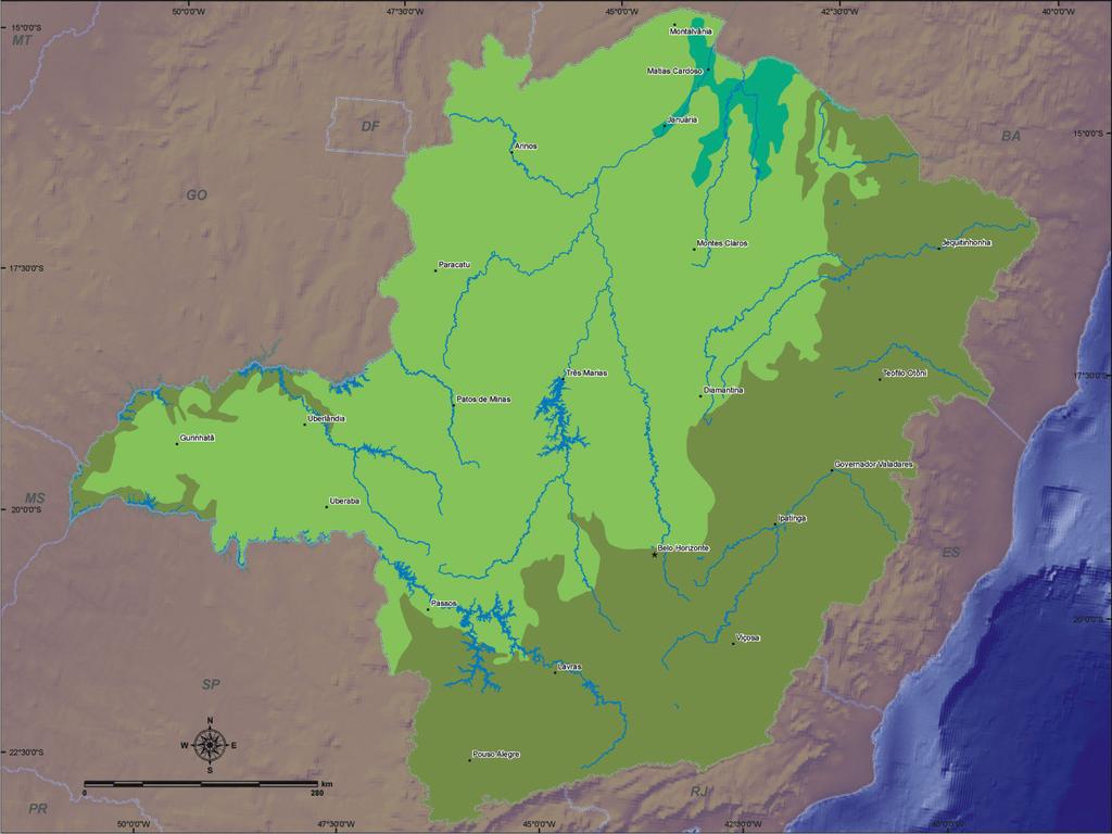 diferentes classes de tamanho de desmatamento; e ii) comparar as estimativas de desmatamento obtidas com imagens MODIS e Landsat. 2. Metodologia 2.