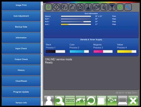 Soluções de gerenciamento de impressões KIP Touchscreen Technical Interface O KIP Touchscreen Technical Interface é um