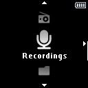 4.5 Gravações Poderá utilizar o leitor para gravar áudio. Na secção. Descrição dos controlos e ligações poderá encontrar a posição do microfone.
