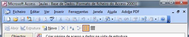 Elementos de uma base de dados Elementos de uma base de dados Páginas de acesso de dados As páginas de acesso a dados não são mais do