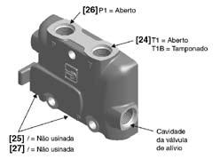 As opções de localização das tomadas na admissão são: 1) Tomadas de admissão e tanque no topo e na lateral da seção. As tomadas não utilizadas são tamponadas.