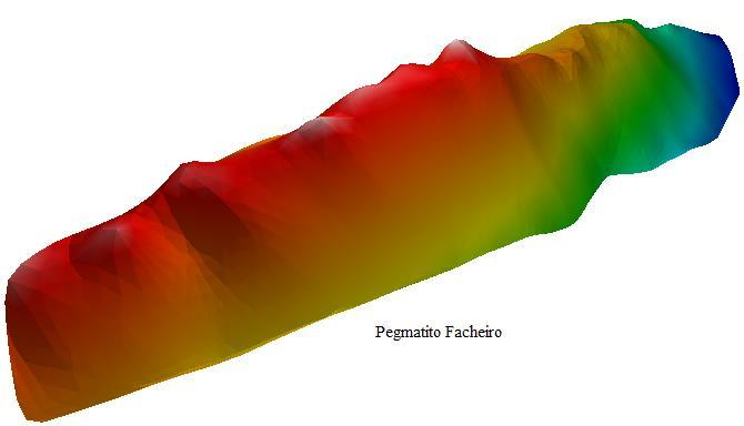 26 Conforme informações de Lira (2014) a cota máxima do pegmatito Facheiro I é de 522 metros e do pegmatito Mina Velha é de 574metros.