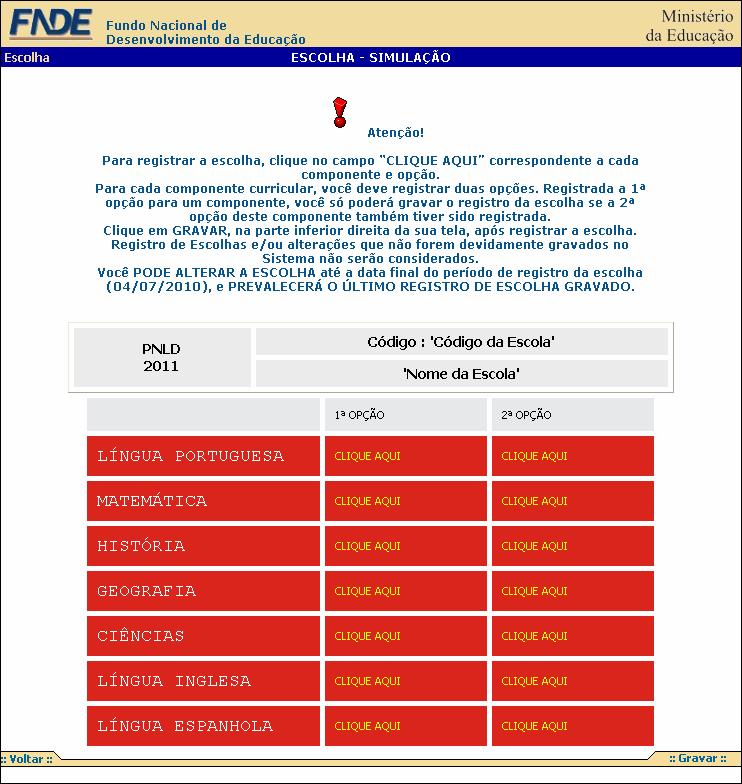 Você deve executar o procedimento a seguir para cada componente