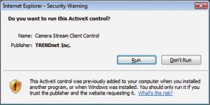 21. Right click on the yellow bar and select Run ActiveX Control. 22. Click Run. 23. Live video will now appear. 24.