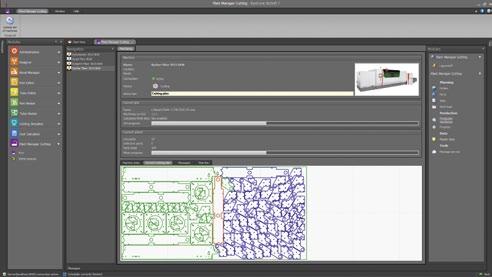 Manager reduz o tempo de configuração através do planejamento ideal da ferramenta de dobra Produção O Plant Manager administra e controla todos os pedidos da máquina e também processa seus pedidos