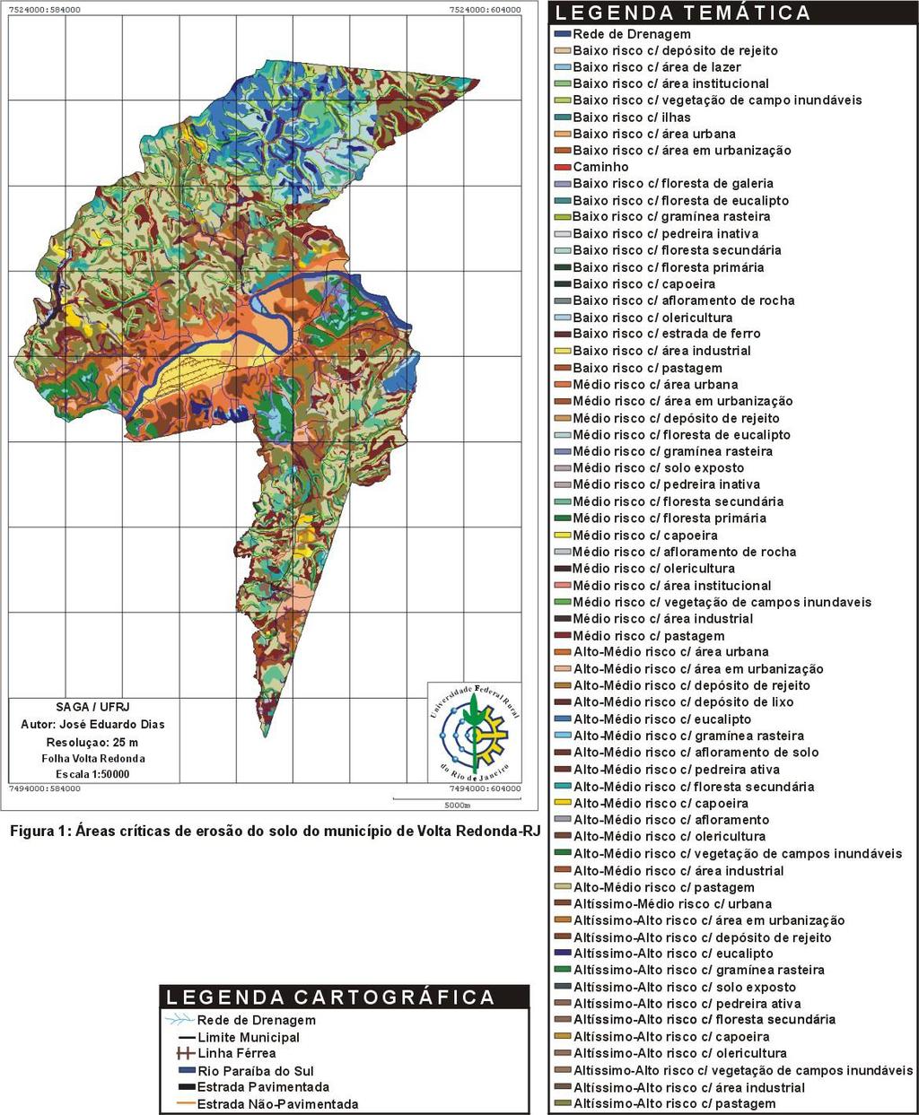 Áreas críticas de erosão do solo no municipio de Vermelho-Amarelo associada às unidades geomorfológicas Patamares Colinosos Aplainados, Interflúvios Aplainados e Patamares Tabuliformes Dissecados.