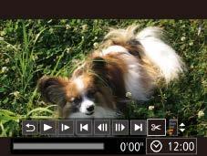 Editar É possível editar filmes para remover partes desnecessárias no início ou no fim.