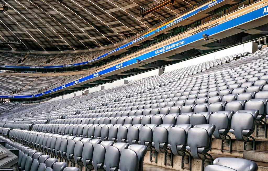 Para interior e exterior do estádio A PARTTEAM tem a possibilidade de dar resposta às necessidades em termos de tamanho e tipo de painel LED para os estádios de futebol.