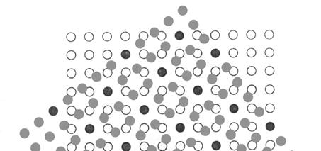 4 mostra a interpenetração de duas redes cristalinas vizinhas que formam um contorno de Σ=5, através da qual é possível avaliar a