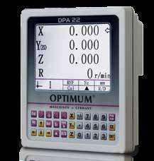 Visualizadores digitais de cotas de 3 eixos com indicação da velocidade. Tecnologia de elevada qualidade para a indústria profissional DPA 22 Ref. 3384022 DPA 21 Ref.