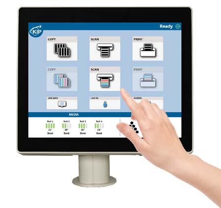 O software do sistema KIP 7170 é ideal para ambientes descentralizados e expansível para atender às necessidades de impressões centralizadas.