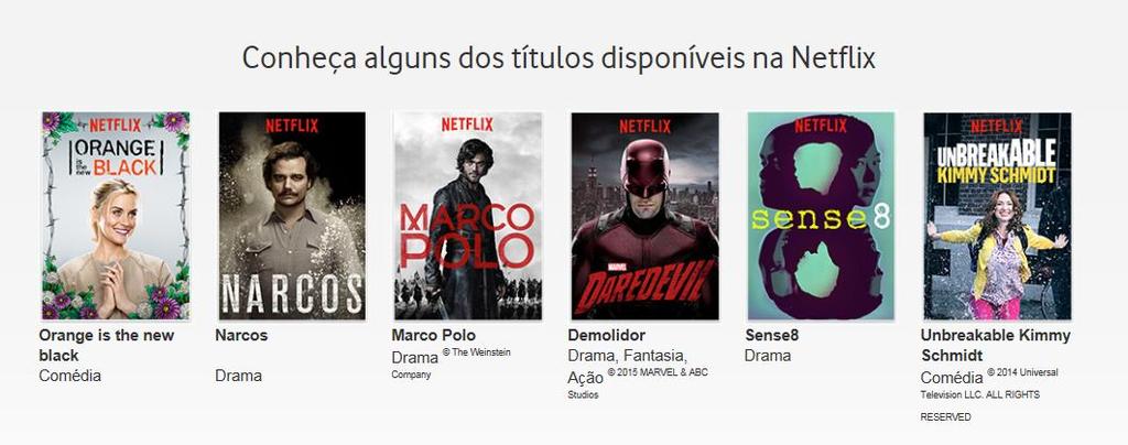 O Netflix chegou a Portugal e à Tv da Vodafone, com um leque variado de séries, filmes e documentários.