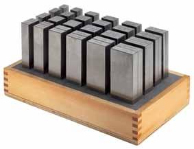 Calços paralelos 6348SP Conjunto de calços paralelos, altíssima precisão em caixa de madeira. Retificados em pares. Dimensões gravadas no produto.