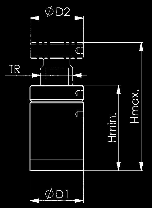 H mín. H máx. TR D1 D2 F máx.