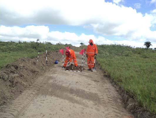 Relatório de prospecção arqueológica de subsuperfície na área de instalação da Jazida E4A, no