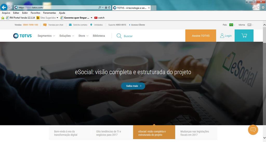 esocial NA TOTVS NA TOTVS Digital